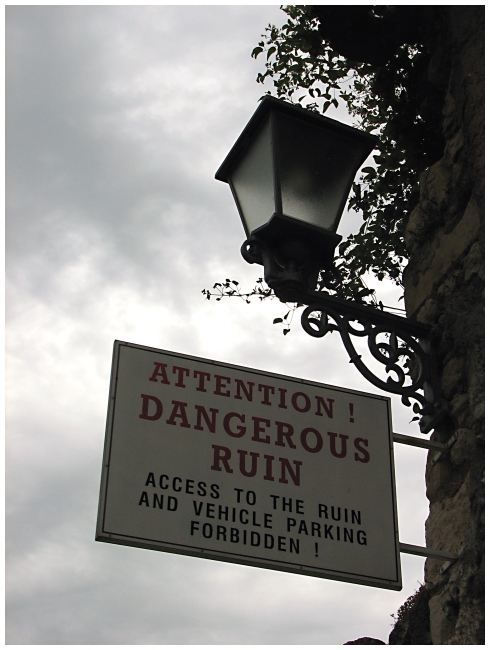 IMG_6819 This sign was on several buildings reminding would-be explorers of the potential dangers