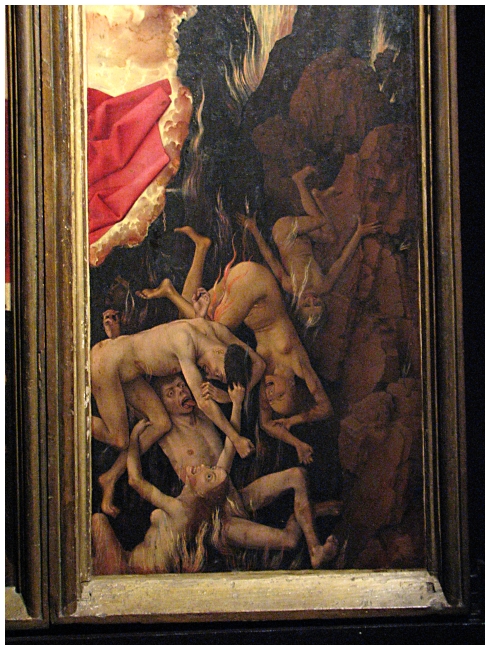IMG_8954 Hôtel-Dieu des Hospices de Beaune - Polyptyque - a closer look at Hell