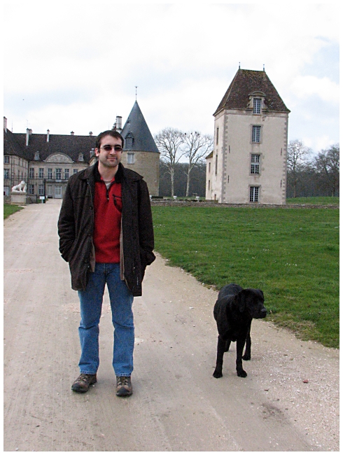 IMG_8980 Chateaux de Commarin - met en route by our guide, a friendly black lab